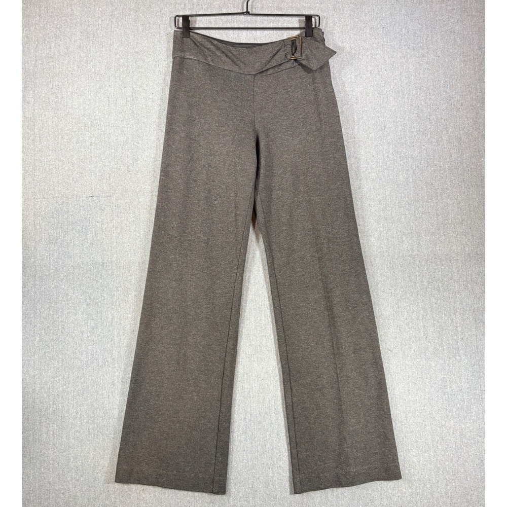 Trina Turk Los Angeles Gray Wide Leg Buckle Trousers Style 2108512